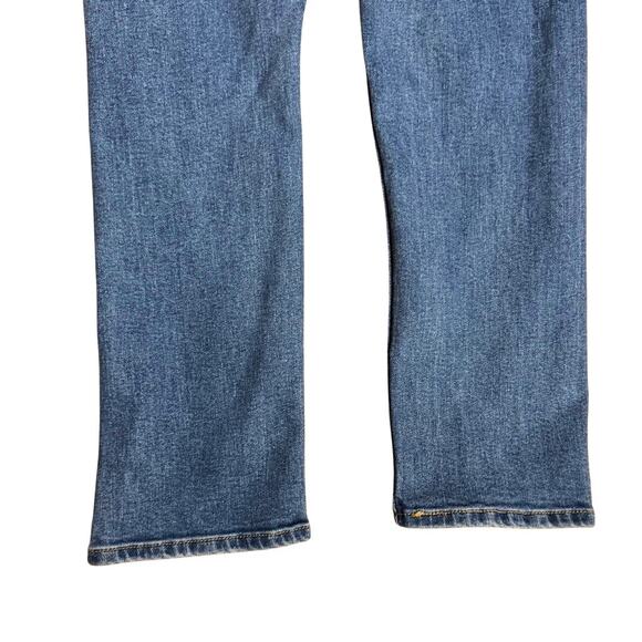 Levi’s Wedgie Straight Jeans in Blue Medium Wash Distressed Stretch Size 25 - Picture 8 of 12